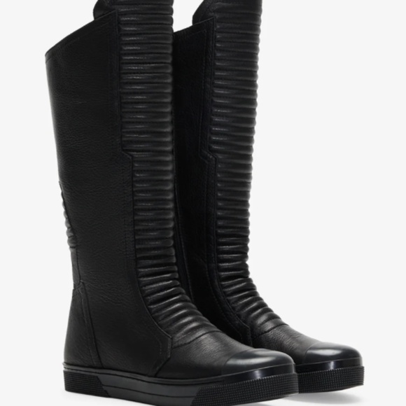Marcella NYC Leather Sneaker Boots Rowe - Picture 1 of 5